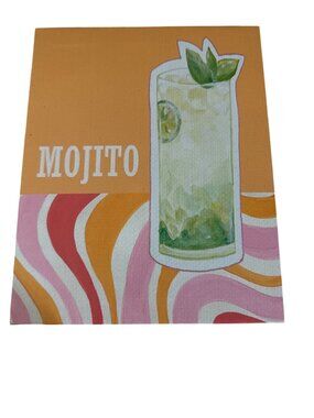 Mojito-Themed Wall Décor Canvas Art Ashland Home Brunch Club 8"x10" Vibrant Colo